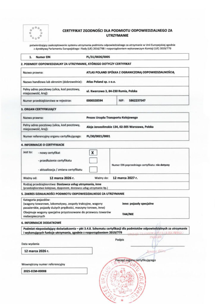 Koparka dwudrogowa Atlas 235RR na torach kolejowych